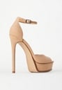 Londyn Platform Heeled Sandal In New Nude Get Great Deals At Justfab