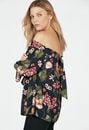 Off Shoulder Floral Top In Blue Multi Get Great Deals At Justfab