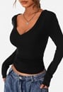 V Neck Slim Fit Crop Top