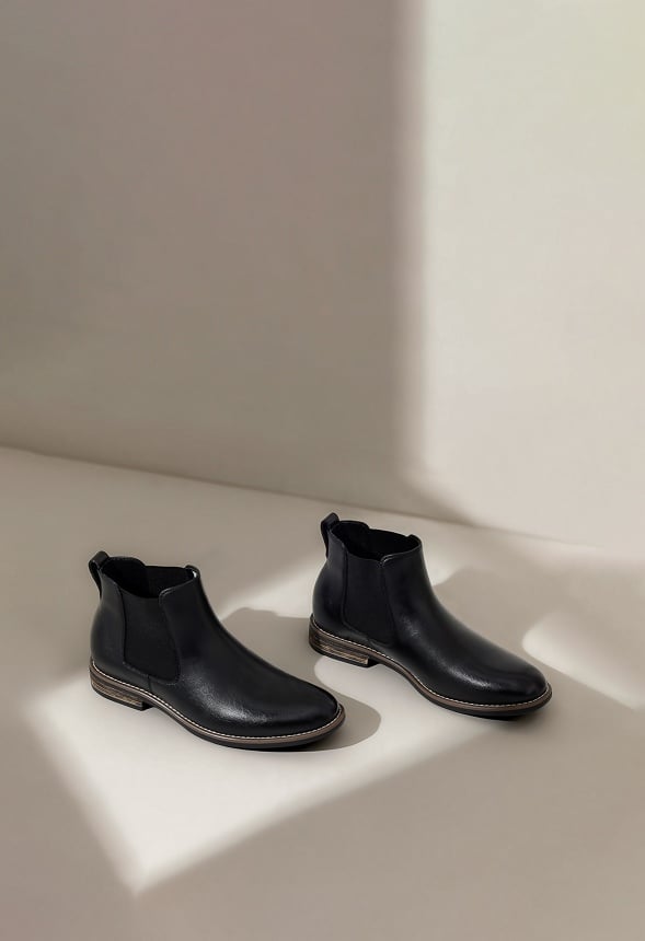 Men s Dress Chelsea Boot in Black Get great deals at JustFab