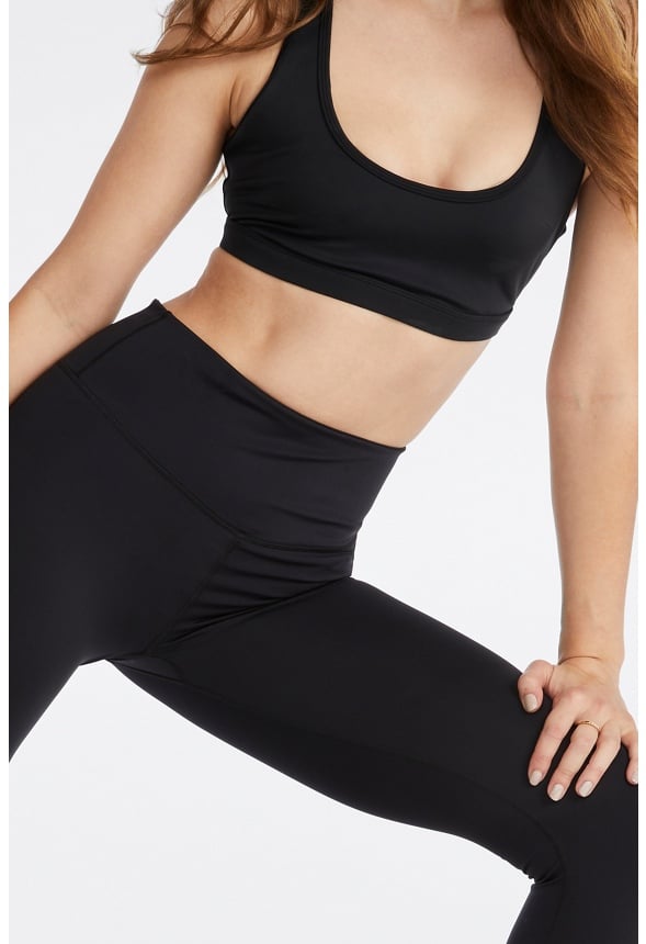 High Waisted Sculpting Active Leggings Made From Recycled Bottles - Black, LAINES LONDON