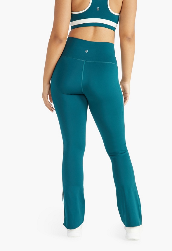 Tøj Contrast Bootcut Active Leggings i Deep Teal/ White - Shop fabelagtige  deals hos JustFab