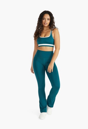 Tøj Contrast Bootcut Active Leggings i Deep Teal/ White - Shop fabelagtige  deals hos JustFab