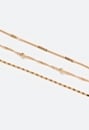 3-Rows Jada Mix Delicate Chains Anklet