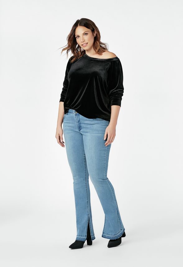 New Trendy Women Bell Bottom 2 Cut Jeans at Rs 420/piece, Ladies Jeans in  Surat