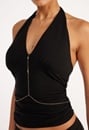 Iris Fine Body Chain With Crystal Stones