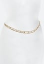 2-Rows Jane Fine Chains Belly Chain With Crystals