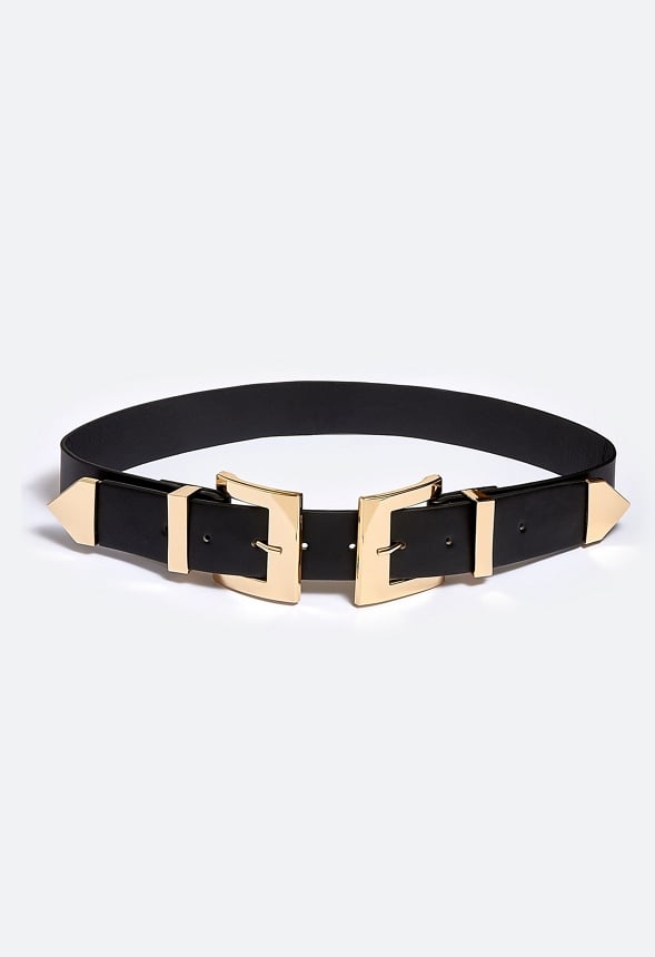 ◆LCDC◆ DOUBLE BUCKLE LEATHER BELT LCDWAABT28020 XZQTIVE Men Dual Holes Belt For Jean Pant Casual Leather