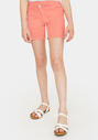 Cross Waist Frayed Denim Shorts