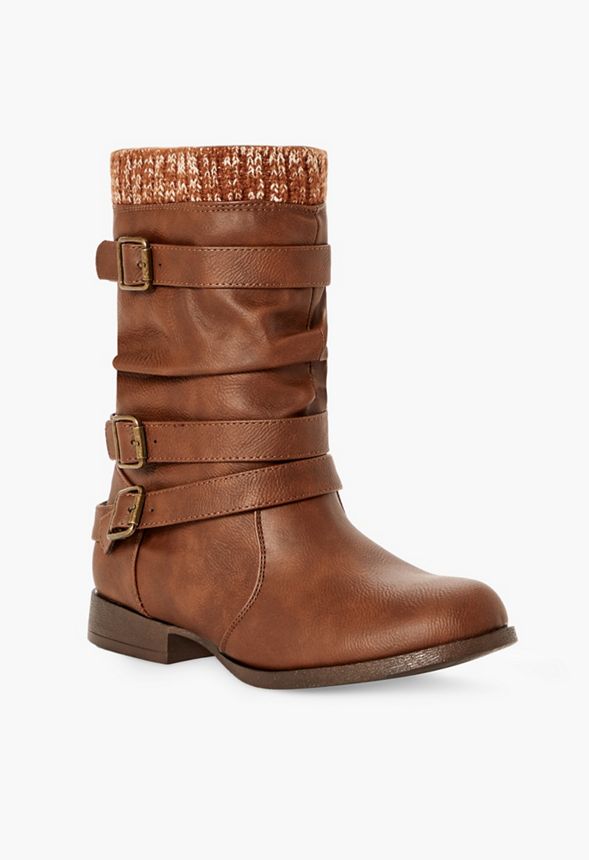 Justfab sweater cuff boots sale