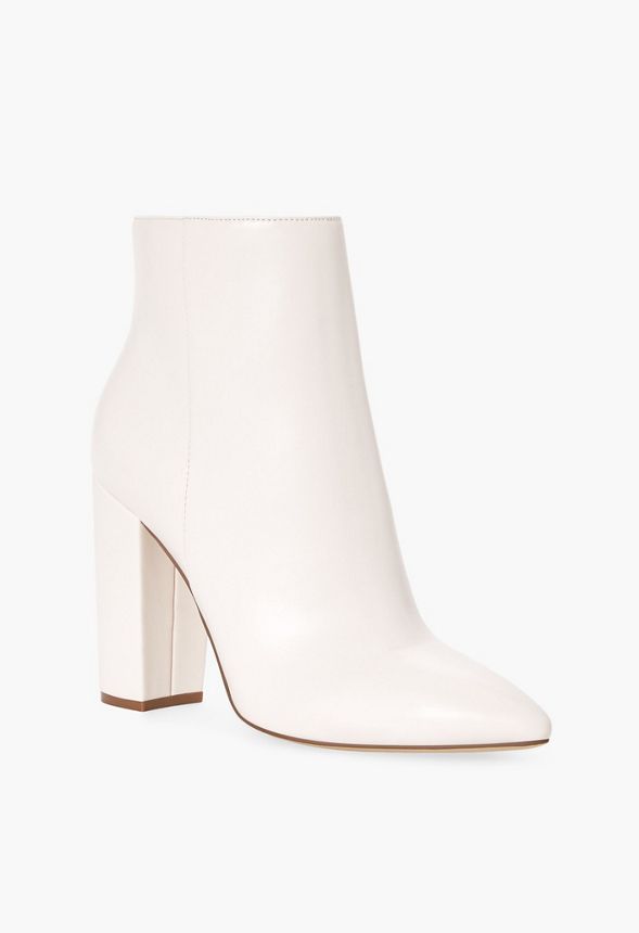 Justfab white sale booties