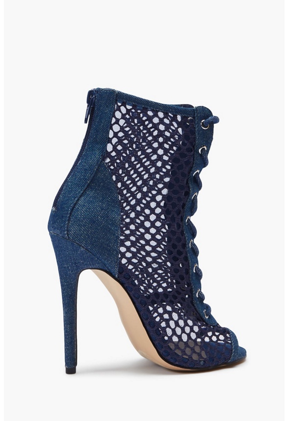 justfab peep toe booties