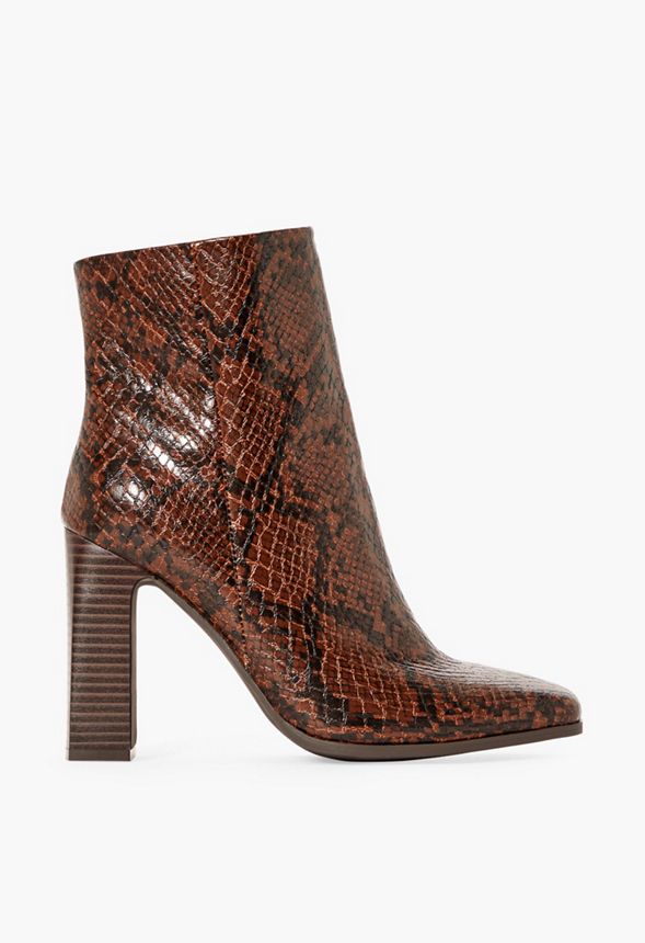 Justfab snakeskin outlet booties