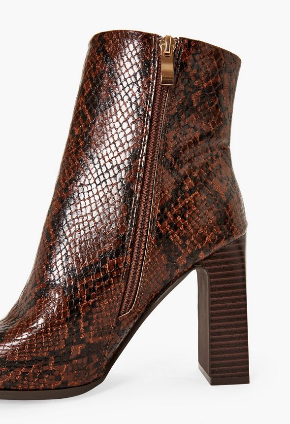 Justfab snakeskin clearance booties