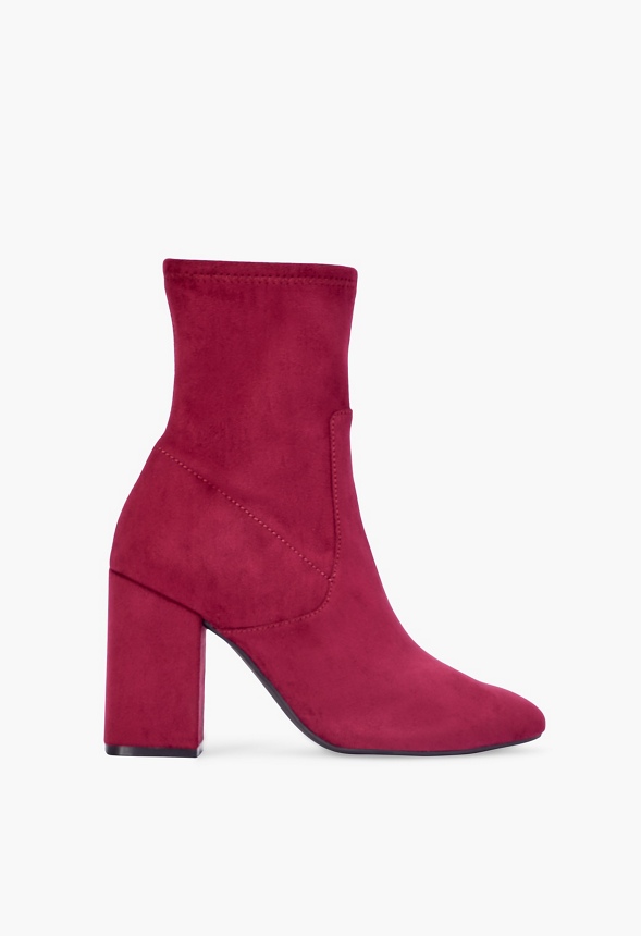 Justfab top red booties