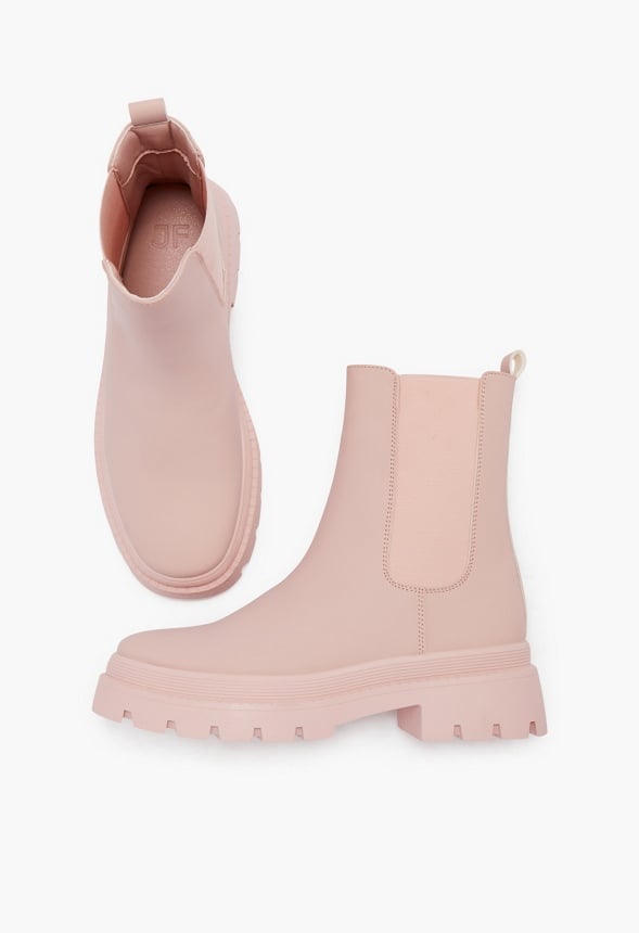 Justfab pink clearance boots