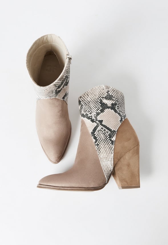 Justfab snakeskin orders booties