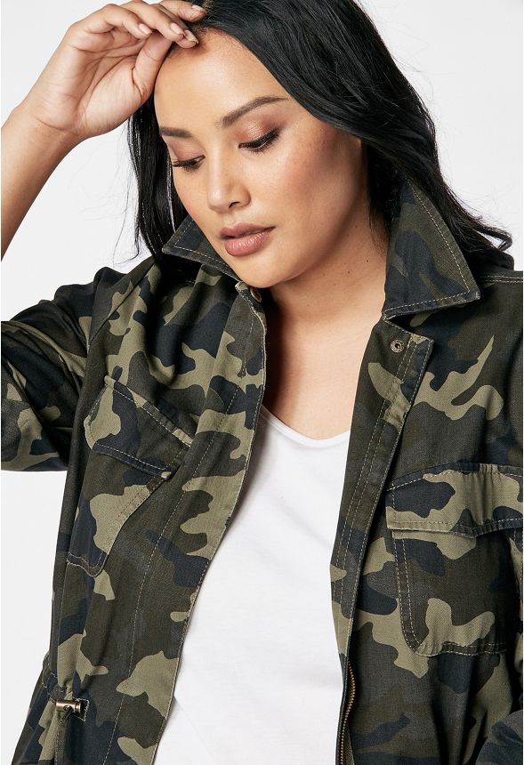 Justfab sale camo jacket