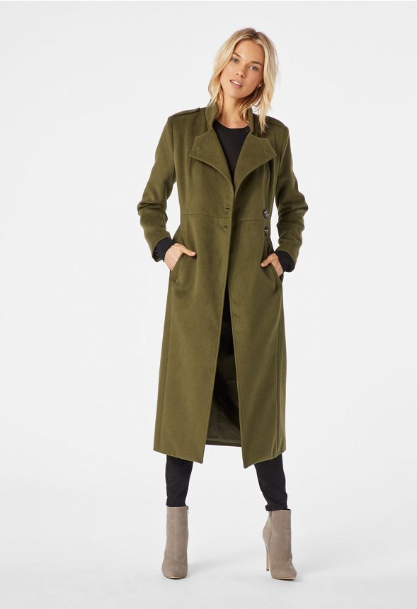 Olive wool outlet coat