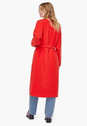 Wrap Front Double Knit Coat