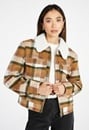 Sherpa Collar Flannel Jacket