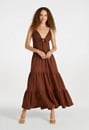 Robe longue à volants