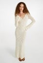 Lace-Up Crochet Dress