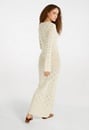 Lace-Up Crochet Dress