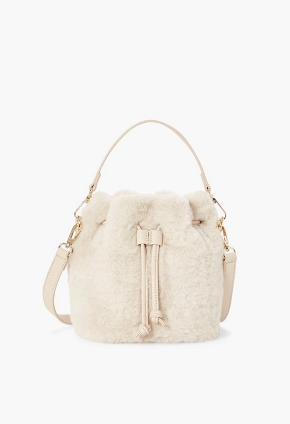 Fur bucket fashion bag