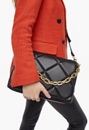 Diamond Quilted Crossbody With Oval Chain