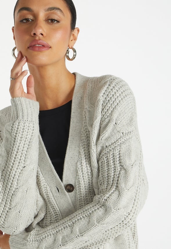 【送料&関税込】Golden  Cardigan With Cables Wool Cabled Cardigan