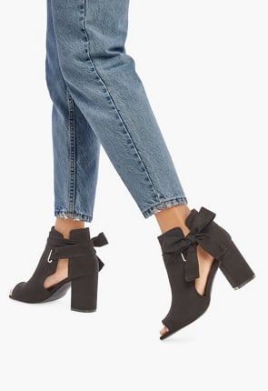 justfab peep toe booties