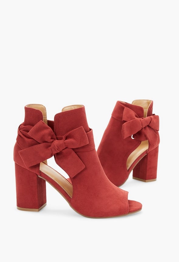 justfab peep toe booties