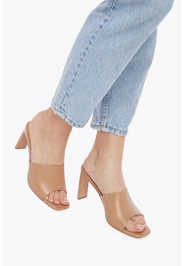 Mules justfab hot sale