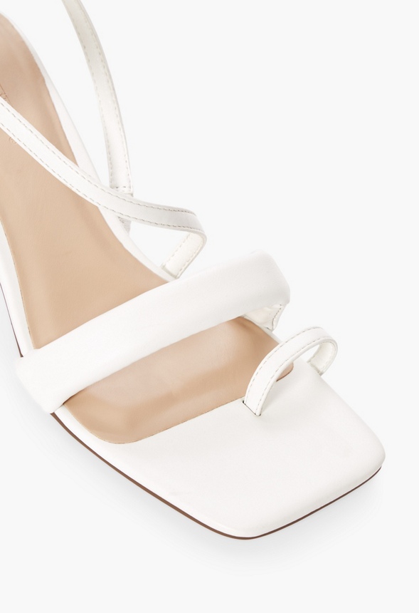 Justfab sale white sandals