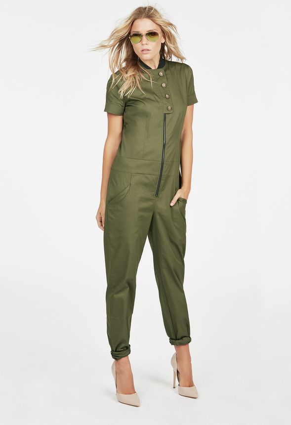 JustFab, Pants & Jumpsuits, Justfab Olive Project Runway Jumpsuit With  Pockets Plus Size 3x