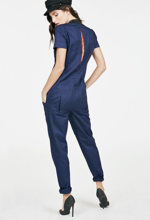 上品 ネイビーS□thenewhouse JUMPSUIT VISTA CHULA オールインワン