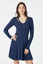 Cutout Fit & Flare Sweater Dress