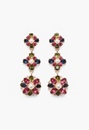 Rhinestone Floral Drop Earrings