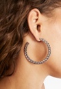 Raegan Flat Chain Hoop Earrings