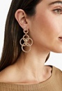 Karla Rope Effect Multi Ring Drop Earrings