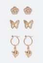 Daphne Butterfly and Leaf Mix Earrings Multipack