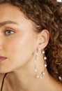 Alaia Spaced Pearl Hoop Earrings