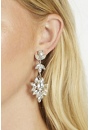 Elina Glass Stones Floral Drop Earrings