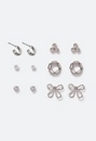 6-Pair Pack Aya Cubic Zirconia Stud Earrings