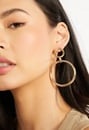 Leia Linked Smooth Ring Drop Earrings