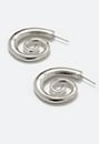 Rae Smooth Spiral Metal Hoop Earrings