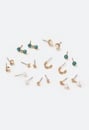 9-Pairs Bea Mix Pearl And Stud Earrings Pack