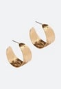 Demi Textured Metal Graduating Hoop Earrings