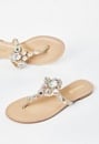 Delisa Jeweled Flat Sandal